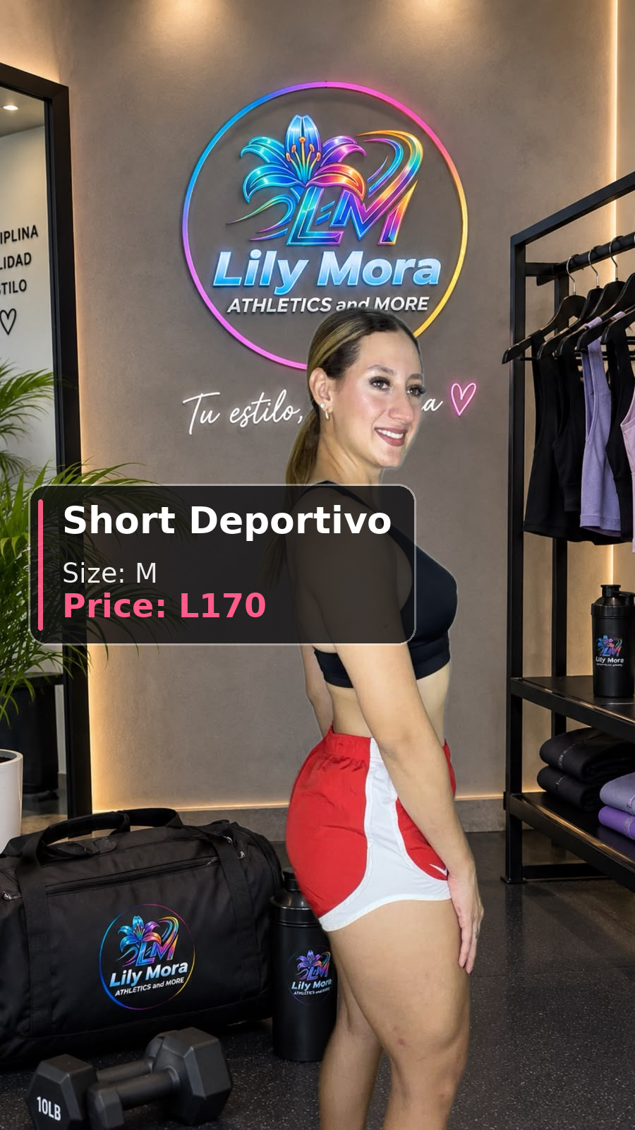 Short Deportivo rojo, size M, price L170