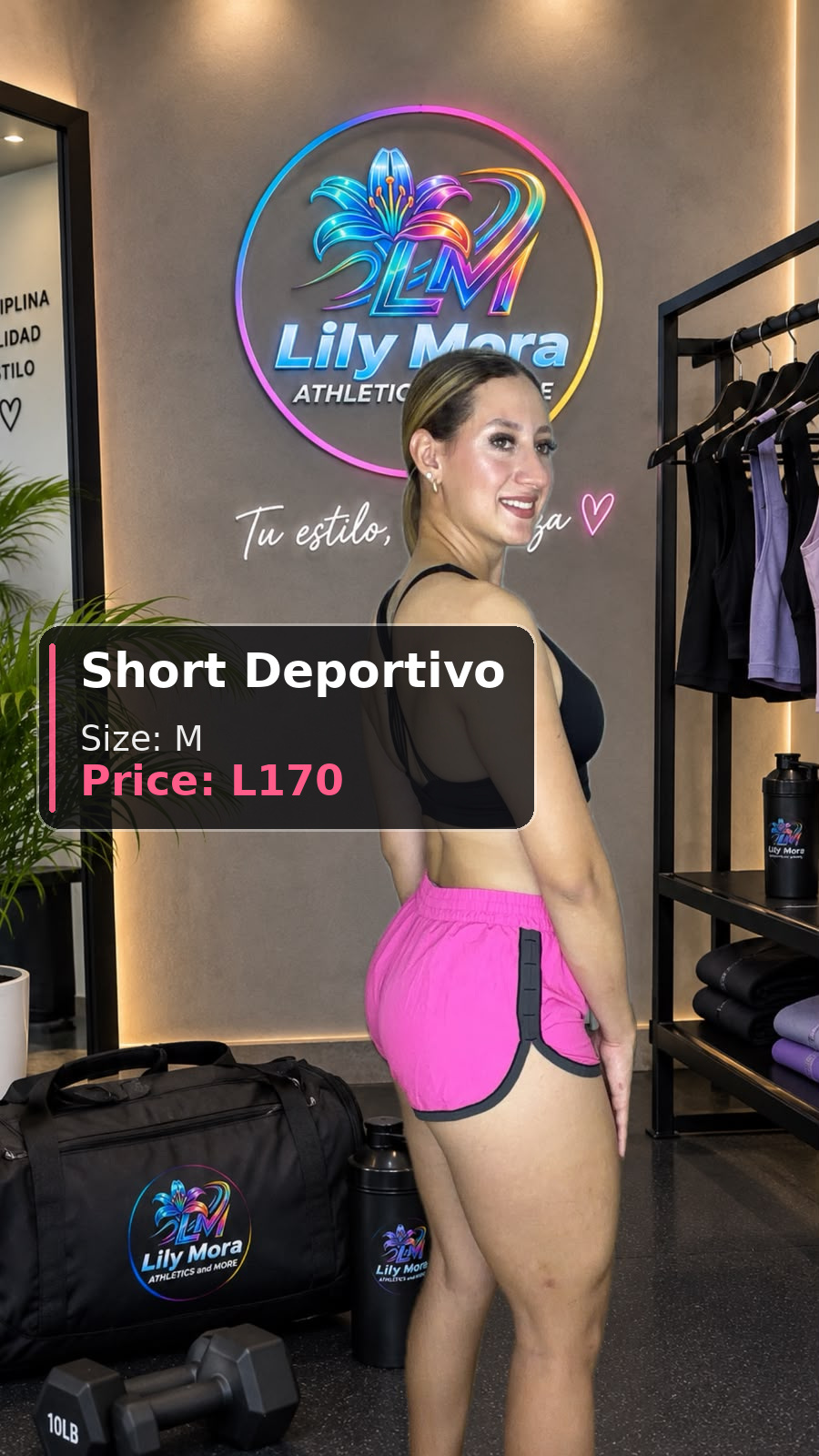 Short Deportivo pink, size M, price L170